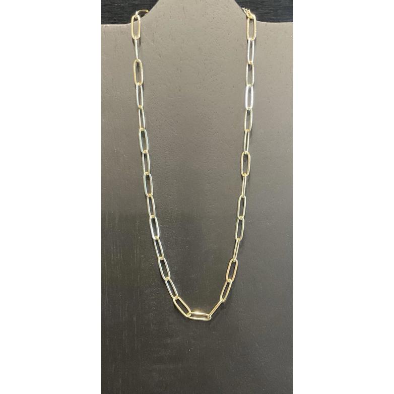 Gold Tone Necklace With Adjustable Length Clasp